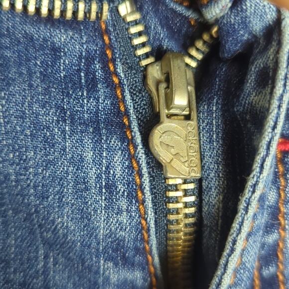 Vintage ECKORED Jeans with Embroidered Patchwork Rhinoceros Juniors 5 - Picture 4 of 16